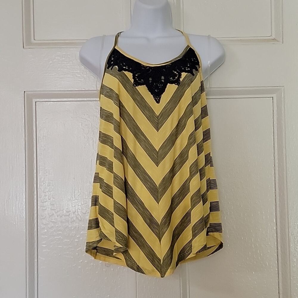 NWT Yellow & Blue Tank Sz L Buckle